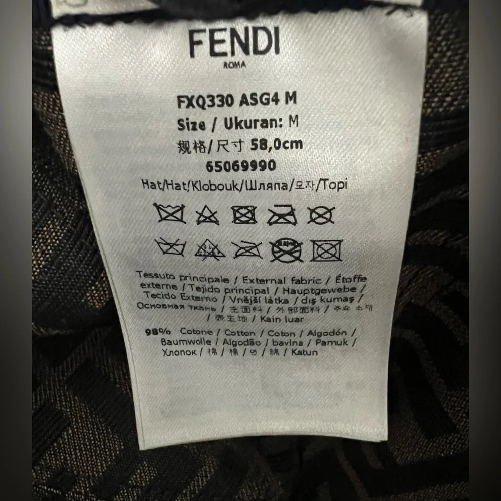 Fendi Navy Corduroy Hat